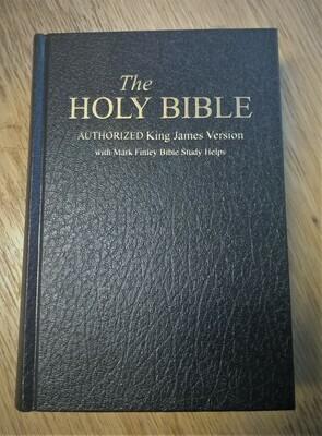 The Holy Bible KJV + Mark Finley study, black hardcover - 420 NOK