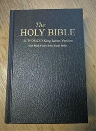 The Holy Bible KJV + Mark Finley study, black hardcover - 420 NOK
